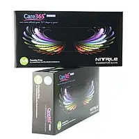 Рукавички нітрилові Care M (7-8) чорні 100 шт/упаковка