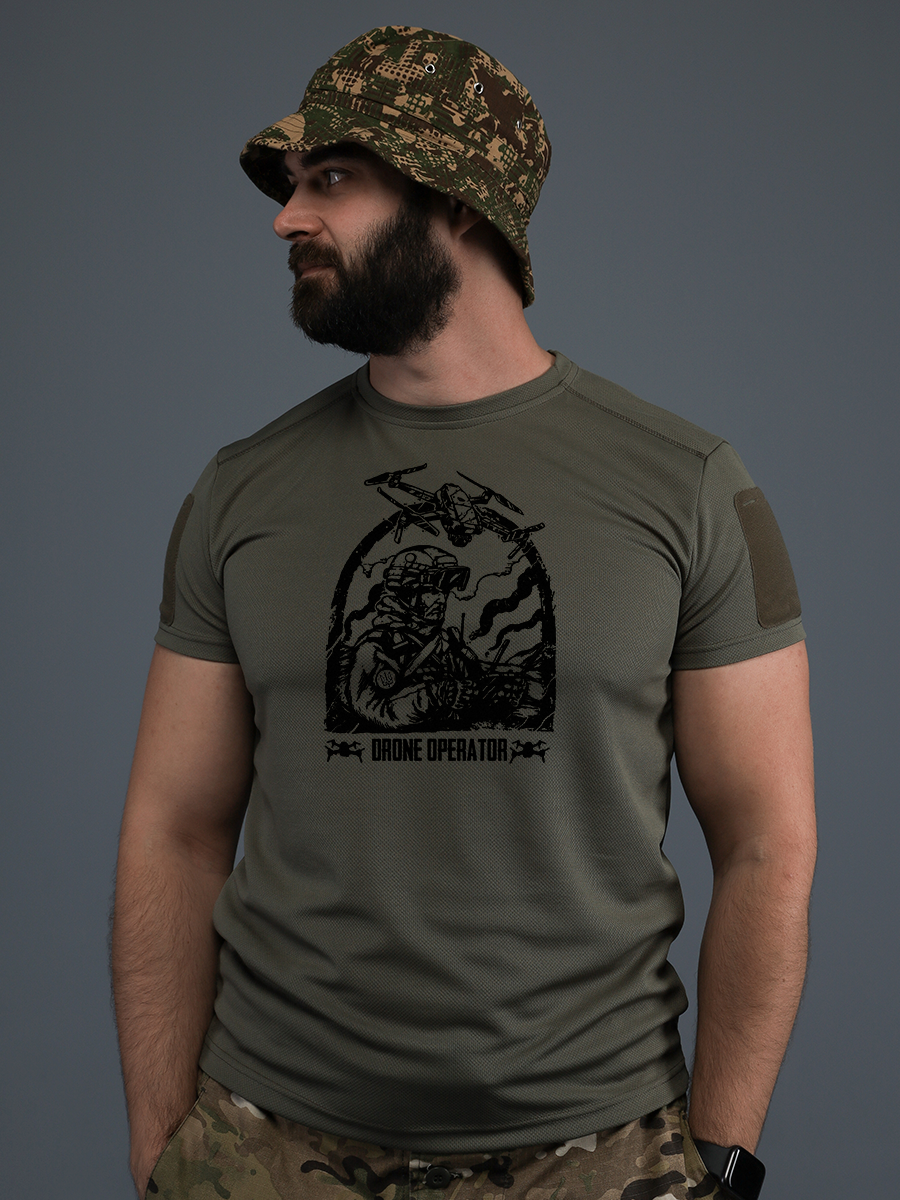 Тактична футболка CoolMax DRONE OPERATOR олива, фото 1
