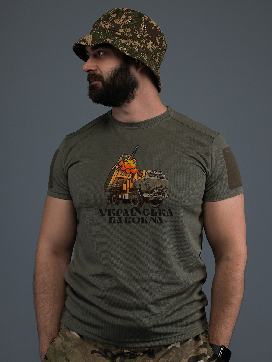 Тактична футболка CoolMax БАВОВНА олива, фото 1