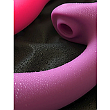 Вібратор із відростком 2в1, Вакуумний вібратор для подвійної стимуляції, Стимулятор точки G і клітора, Інтимні голки, фото 5