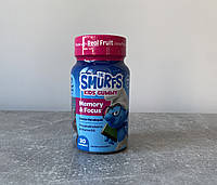 The Smurfs Memory Focus Витамины для памяти и концентрации для детей, смурфики, 30 желеек