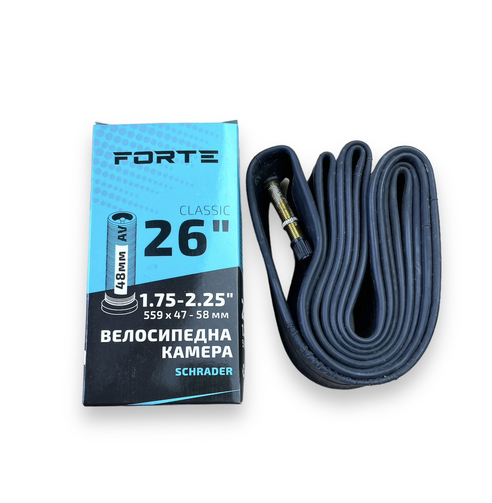 Камера Forte 26*1,75/2,25 AV 48мм металевий стовпчик