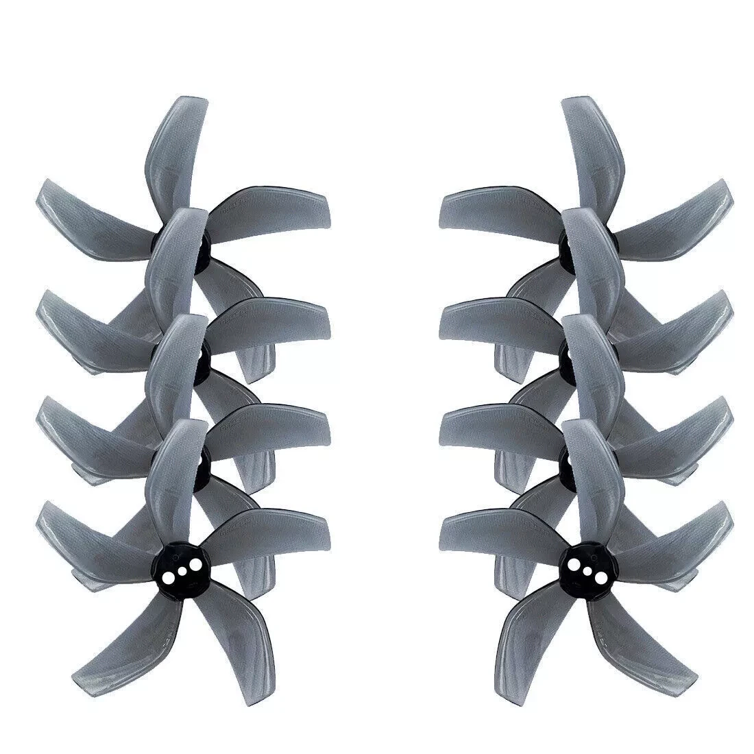 Gemfan D51 2020 51 мм 5 лопатей (1,5 мм вал) для дронів 2S FPV |Сetus X, Meteor85, Mobula8| (8 шт, Clear Gray)