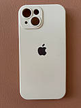 Чохол на Айфон 15 силіконовий. Чохол Silicone Case із закритою камерою для Apple iPhone 15 Кремовий, фото 2