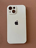 Чохол на Айфон 15 силіконовий. Чохол Silicone Case із закритою камерою для Apple iPhone 15 Кремовий, фото 3