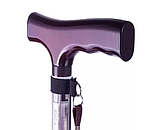 Легка алюмінієва палиця для ходьби з Т-подібною ручкою та ремінцем 69-92см Nova B2012A 1шт, фото 2