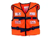 Дорослий рятувальний жилет із коміром розрахований на 90-110 кг