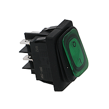 Кнопка вкл-викл (2NO 230V 16A 120°C) розмір монтаж 30x22мм для теплового обладнання (універсальна)