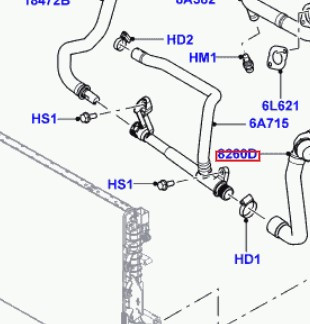 Патрубок охолодження LR005564 Land Rover, Volvo з нержавійки - ДОВІЧНА ГАРАНТІЯ, фото 1