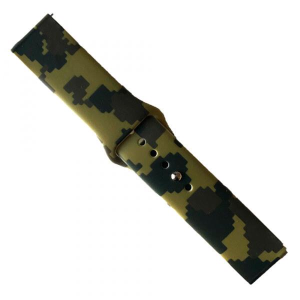 Ремінець для годинника 22 мм Sport design Army pixel (з кнопкою)