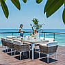 Крісло обіднє для саду та тераси з плетінням із техноротанга та м'якою подушкою Brafta Skyline Design, фото 9