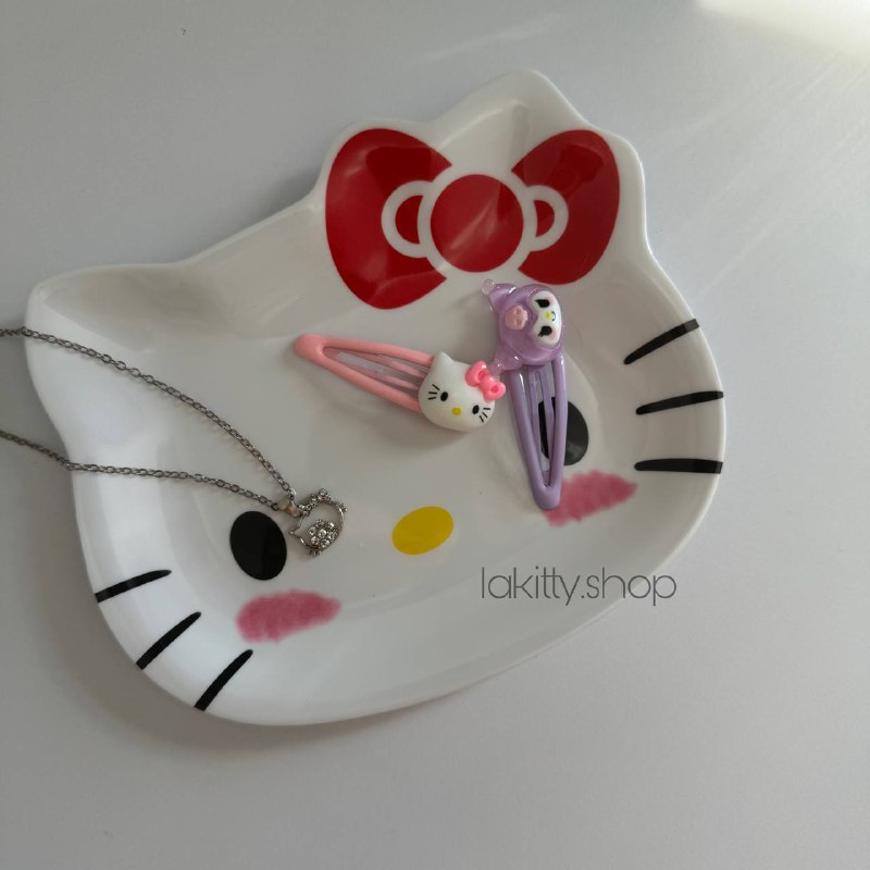 Дуже мила пластикова тарілочка Hello kitty для декору, фото 1