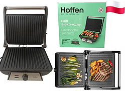 Електричний контактний гриль для дому побутовий 2000 Вт HOFFEN Контактні притискні грилі, Електрогриль