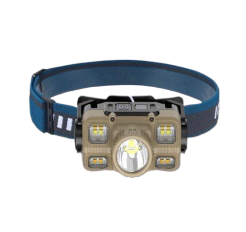 Налобний ліхтарик Rablex RB963 T6+ 4xCOB (біле+жовте+червоне світло) акумуляторний 1800 mAh Type-C (7_00751), фото 1