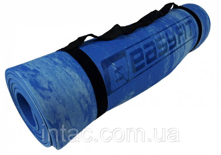 Килимок для йоги та фітнесу EasyFit s-EVA Mat 8 мм Синій, фото 1