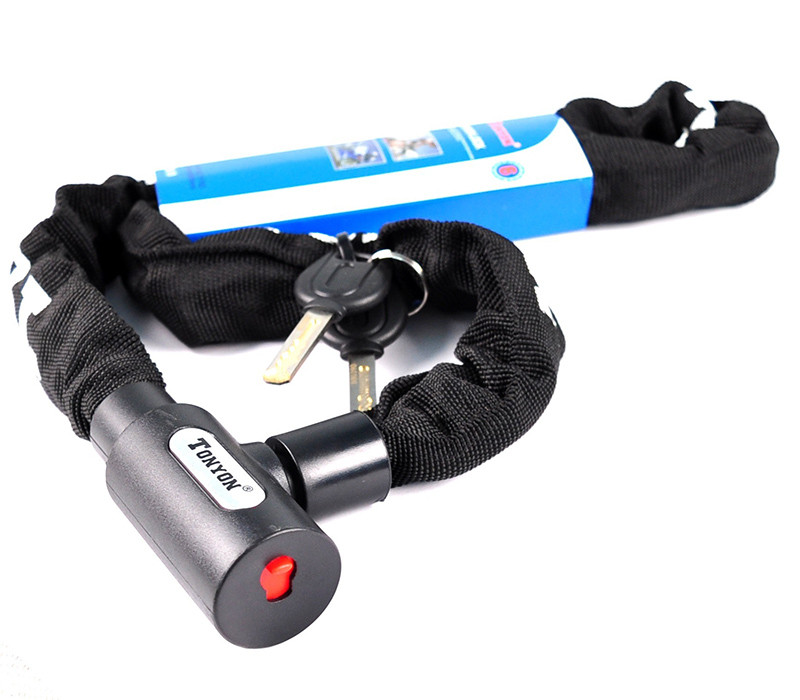 Велозамок ланцюговий на ключі Tonyon TY-762 (6x900 мм), фото 1