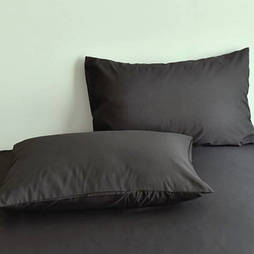Набір наволочок 50х70см 2шт поплін Люкс Антрацит Moonlight