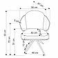 Стільці з комбінованою оббивкою K-554 сірі з екошкіри та тканини з поворотним механізмом у зал, фото 10