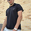 Чоловіча спортивна футболка Nike чорна поло Найк чорне, фото 4