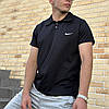 Чоловіча спортивна футболка Nike чорна поло Найк чорне, фото 3