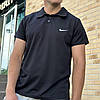 Чоловіча спортивна футболка Nike чорна поло Найк чорне, фото 2