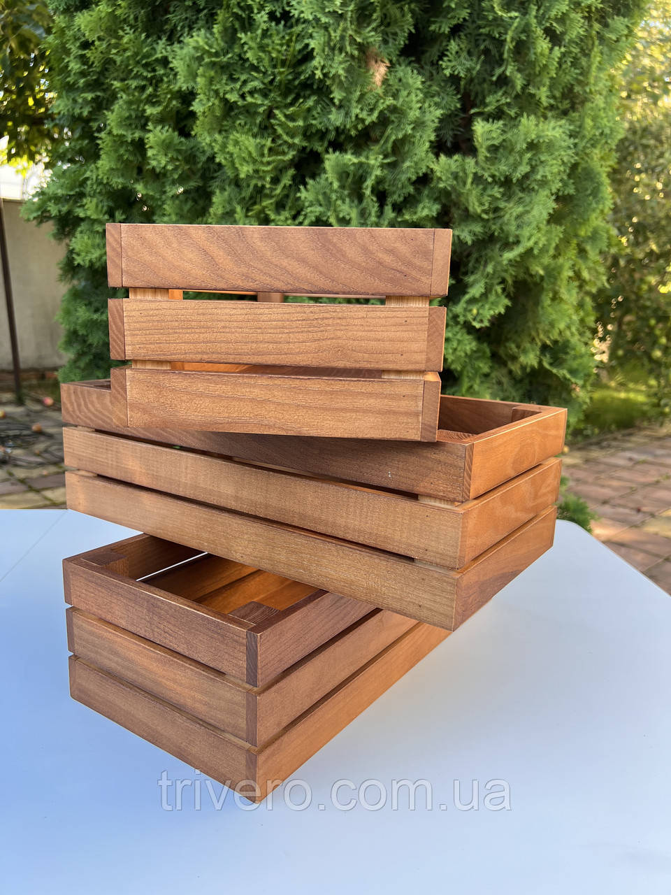 Декоративний ящик  для зберігання з дерева, фото 1