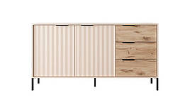 Комод Rave (Rock) 2D3S/153 з ЛДСП та МДФ Perfect Home Бежевий + Вікінг