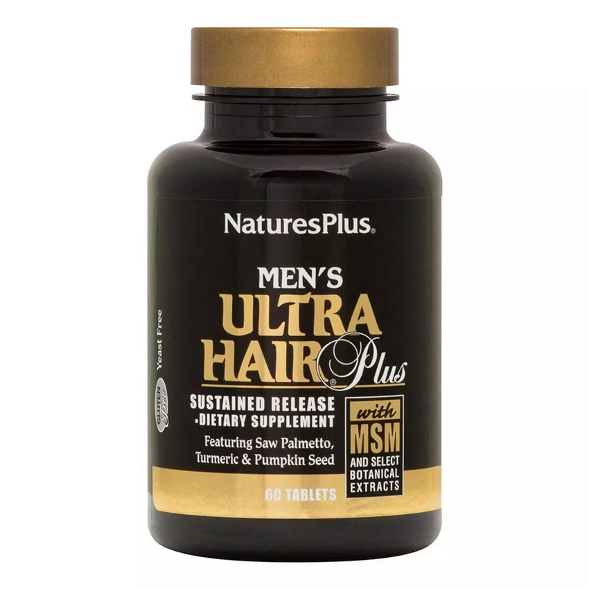 Комплекс для Зростання Оздоровлення Волосся для Чоловіків, Ultra Hair, Natures Plus, 60 таблеток