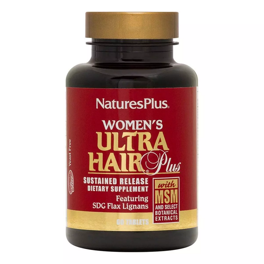 Комплекс для Зростання Оздоровлення Волосся для Жінок, Ultra Hair, Natures Plus, 60 таблеток