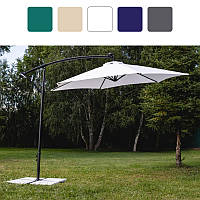 Зонт садовий LEOBRO з боковим подовжувачем складаний для кафе саду тераси R_2318 Білий