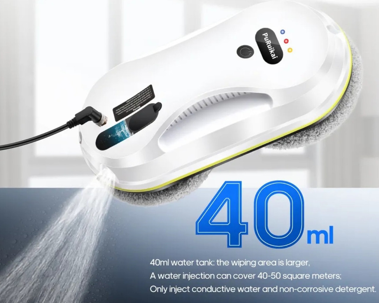 Розумний робот-мийник вікон PuRuikai PRK-309 з функцією розпилення води