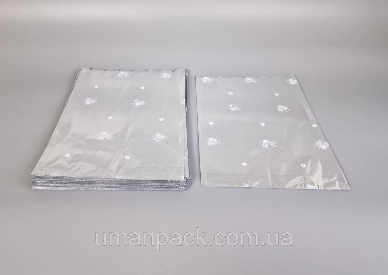 Пакет із малюнком для пакування подарунків (25*35) No88/1 фольгований "Конфеті" (100 шт.)