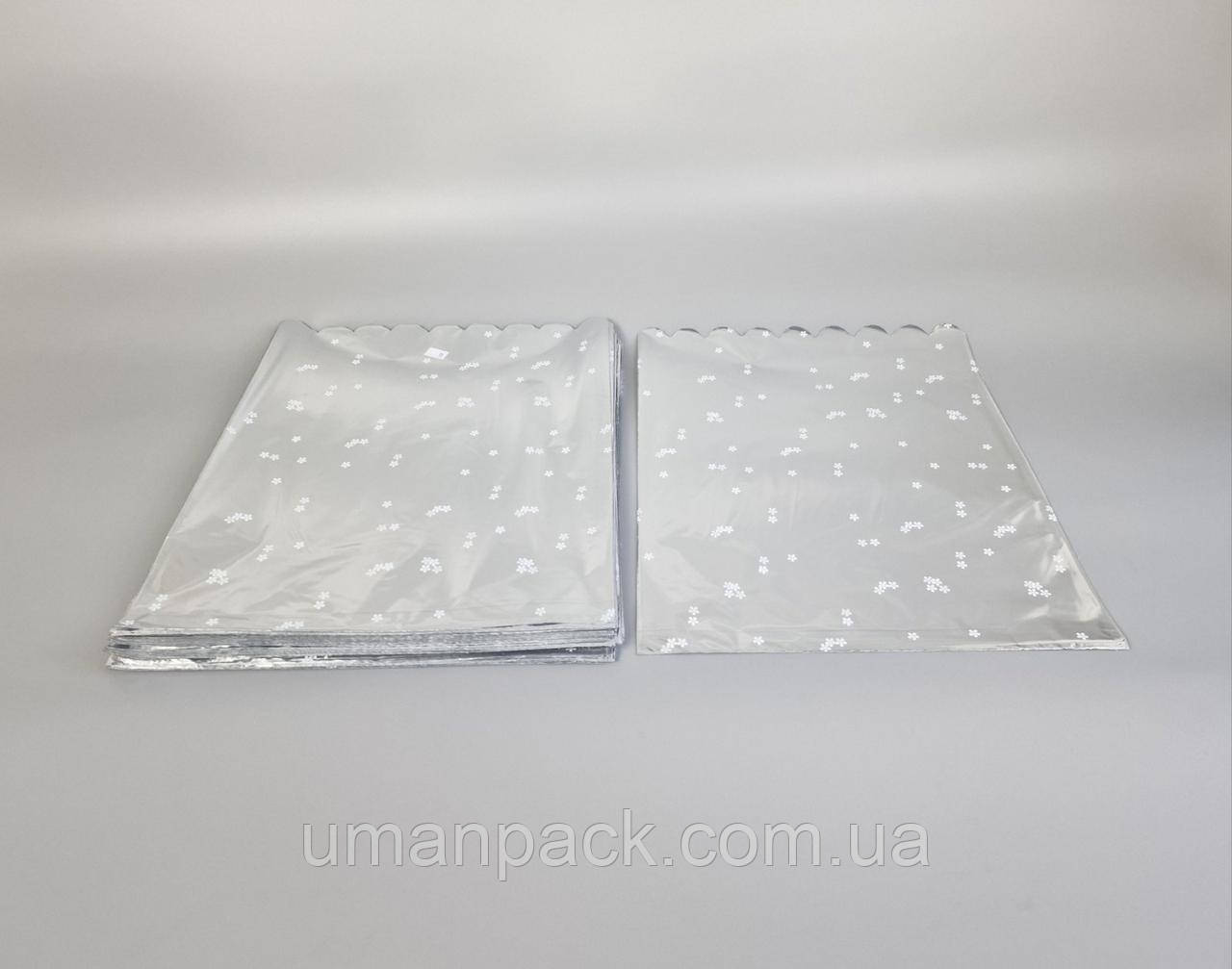 Пакет із малюнком для пакування подарунків (30*40) No97/1 фольгований "Ромашка" (100 шт.)