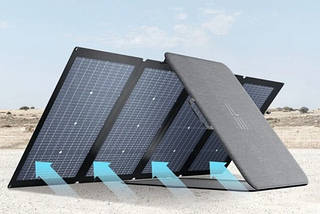 Сонячна панель EcoFlow 220W Solar Panel монокристалічна складна переносна для будинку портативна, фото 2