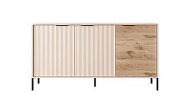 Комод Rave (Rock) 3D/153 з ЛДСП та МДФ Perfect Home Бежевий + Вікінг