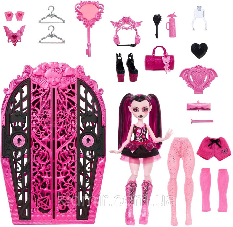 Monster High Draculaura HXH84 Лялька Монстр Хай Дракулаура Шафа з секретами, фото 1