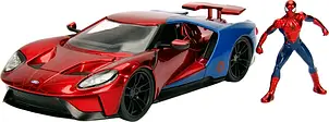 Машинка металева Jada Марвел Людина-павук Ford GT (2017) + фігурка Людини-павука 1:24 (253225002)