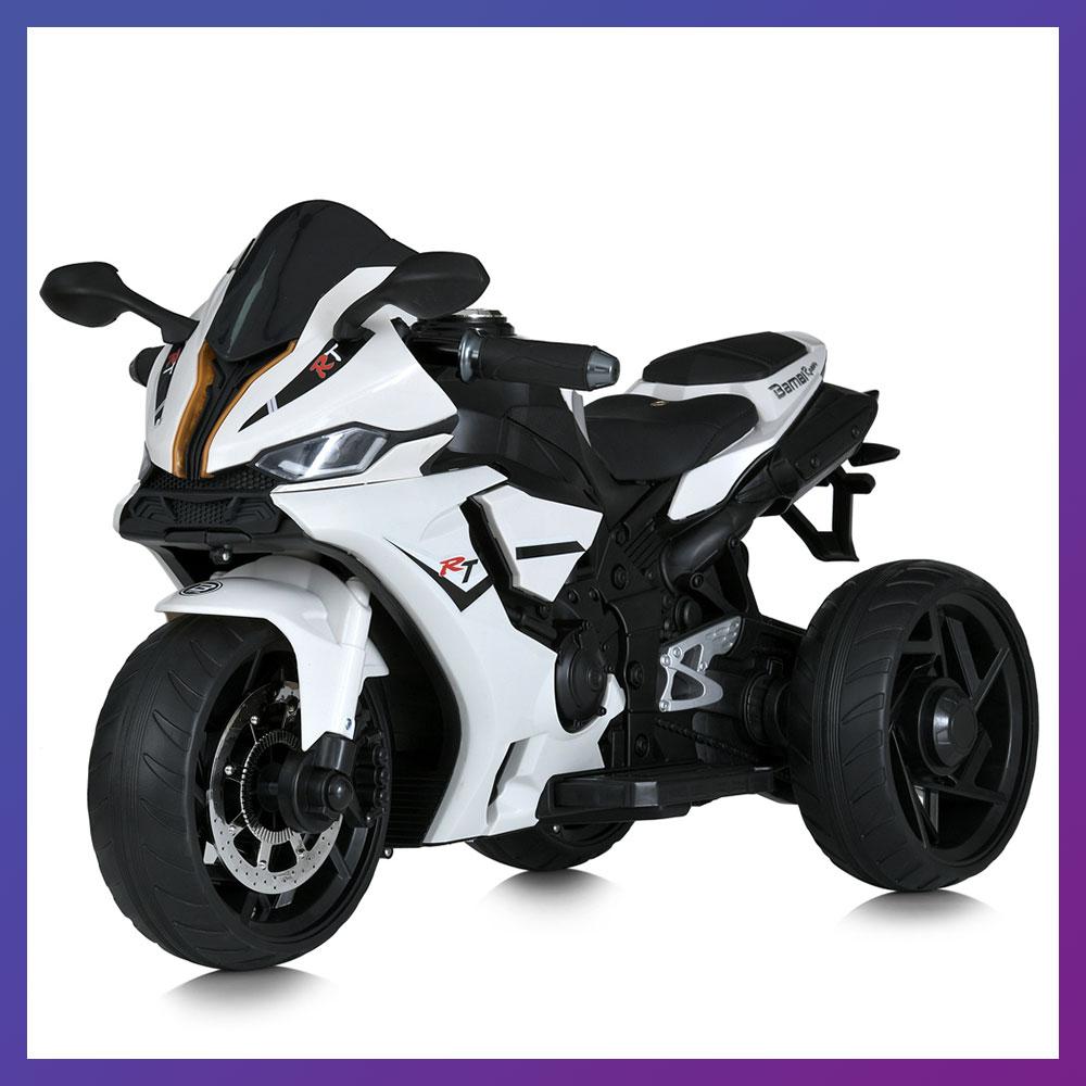 Дитячий електро мотоцикл триколісний на акумуляторі Bambi M 5823 для дітей 2-6 років Білий