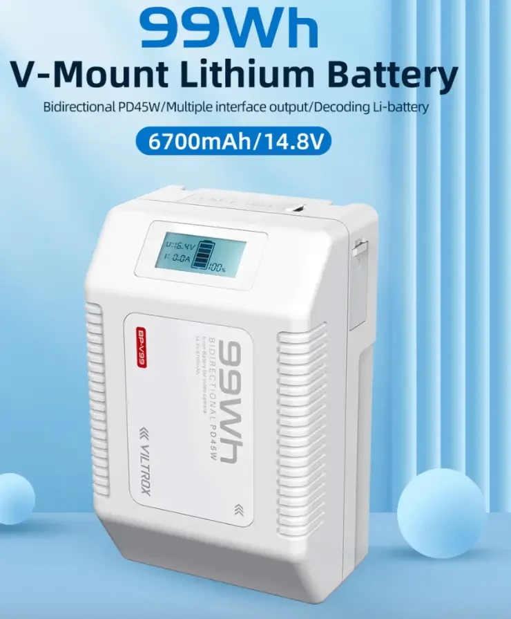 Акумулятор Viltrox Snowpeak BP-V99 V-Mount 99Wh 6700mAh 14.8 V (BV-99) (D-TAP) з TYPE-C
