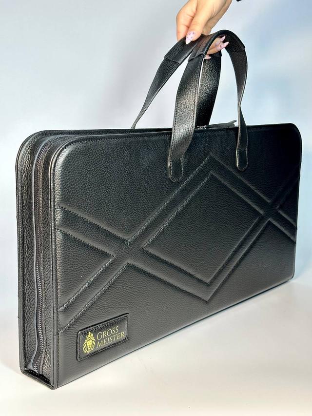 Шкіряна сумка-чохол для нард, шах, шашок