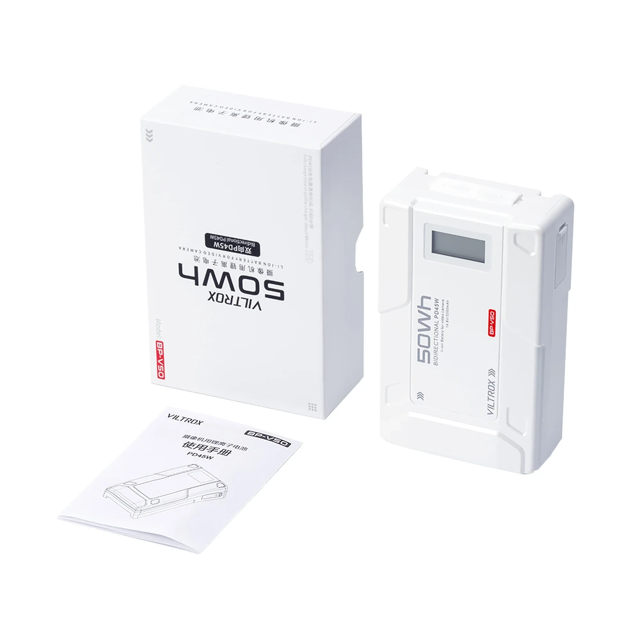 Акумулятор Viltrox Snowpeak BP-V50 V-Mount 50 Wh 3350 mAh 14.8 V (BV-50) (D-TAP) з TYPE-C