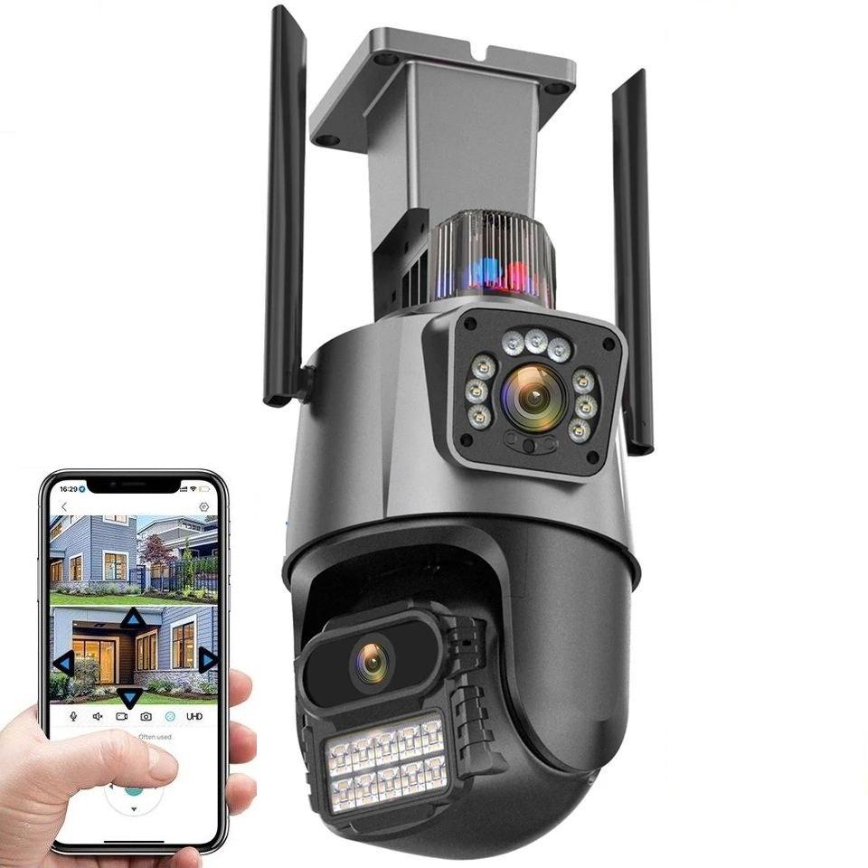 Вулична охоронна поворотна WIFI камера спостереження Besder P15Q-4MP з бузком. Зум. iCSee, фото 1