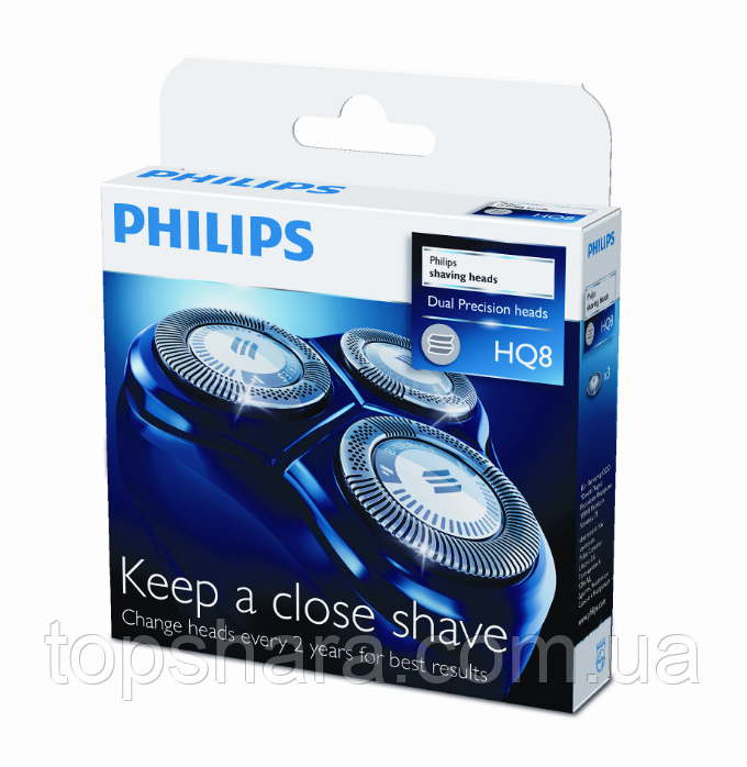 Головки для гоління HQ8 (3 сітки + 3 леза) Оригінал для бритви Philips