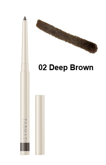 Водостійкий механічний олівець для очей Коричневий, 02 Deep Brown, Farmasi, 0,35 г