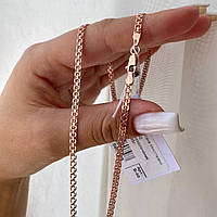 Срібний ланцюжок в позолоте Бисмарк