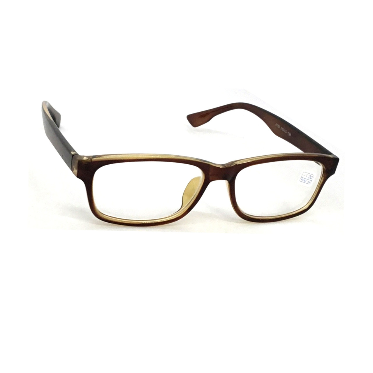 Пластикові окуляри 6163 коричневі