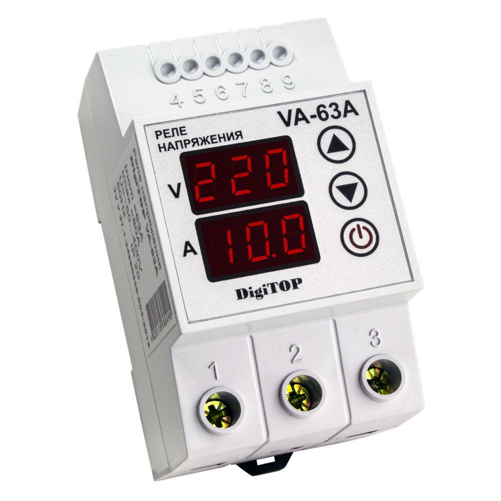 Реле напруги з контролем струму DigiTOP VA-63A 4820118380490