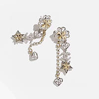 Сережки та підвіска лого / срібло / декор - кристали