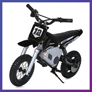 Дитячий електро мотоцикл двоколісний на акумуляторі мотор 250 W Bambi M 5776 для дітей від 6 років Чорний