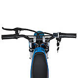 Дитячий електро мотоцикл двоколісний на акумуляторі мотор 250 W Bambi M 5776 для дітей від 6 років Синій, фото 2